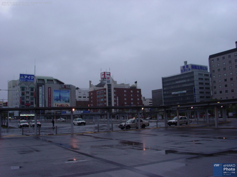 函館駅からの大門方面の眺め