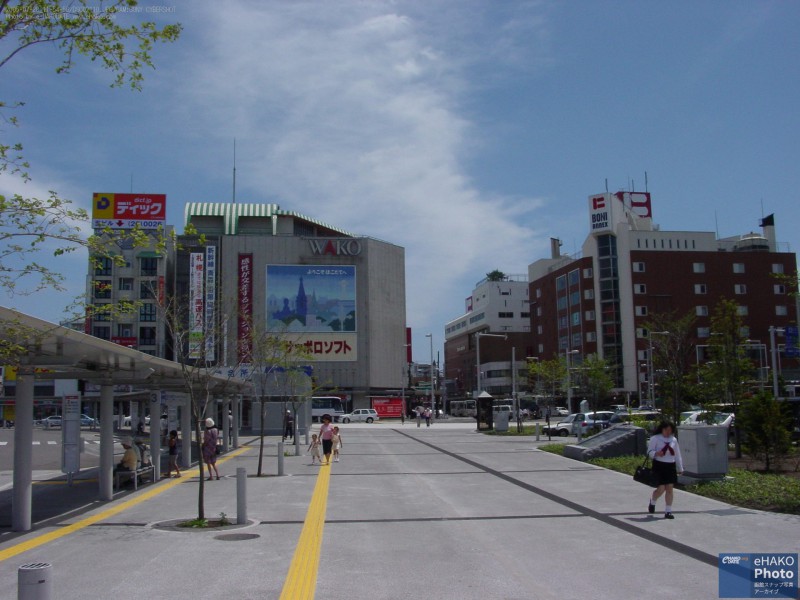 JR函館駅から見た大門方面の眺め 2005年7月