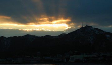 函館山へ沈む夕日 その1