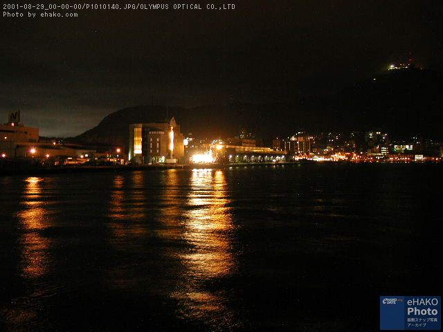 ともえ大橋から夜の函館湾を臨むその3